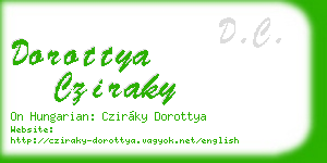dorottya cziraky business card